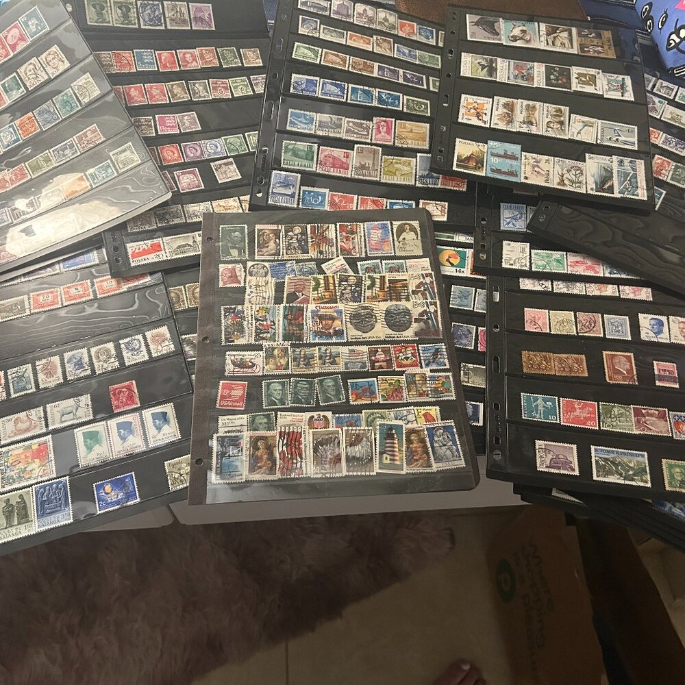 Massive Stamp Collection- New and Used From all over the world over 1000 stamps